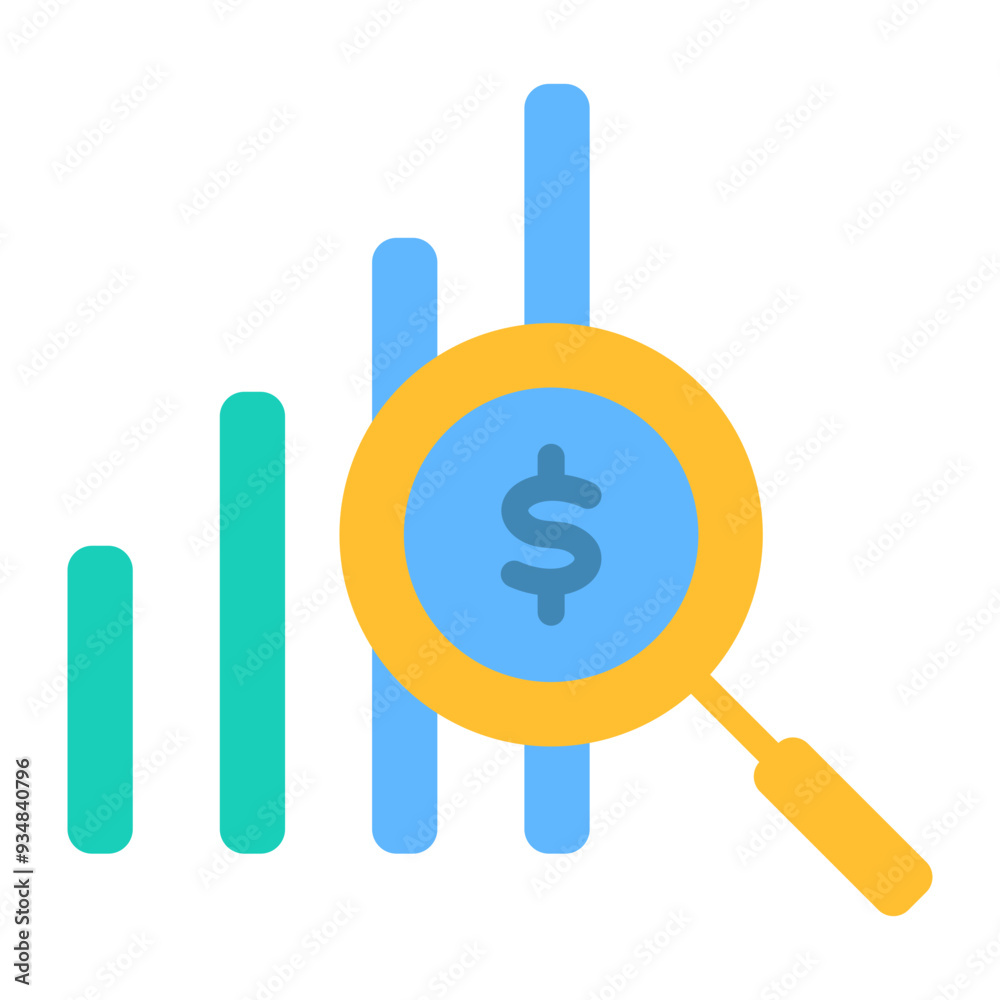 Wall mural Financial Analysis Icon