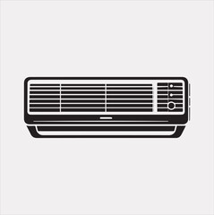 Air conditioner Vector silhouette icon on a white background