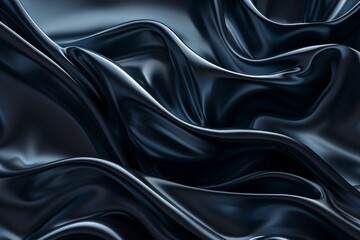 Fototapeta premium Abstract Draped Black Satin Fabric Texture