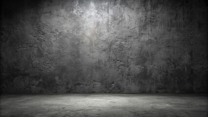 Abstract black wall texture with rough concrete floor background perfect for design projects