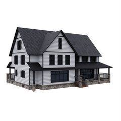 Black Classic Style Exterior House