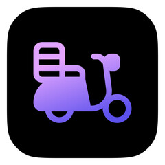Editable delivery bike, scooter vector icon. Part of a big icon set family. Perfect for web and app interfaces, presentations, infographics, etc