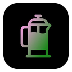 Editable french press vector icon. Cafe, coffee shop, restaurant, drink, beverages. Part of a big icon set family. Perfect for web and app interfaces, presentations, infographics, etc