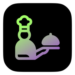 Editable chef, waiter, server vector icon. Food, restaurant. Part of a big icon set family. Perfect for web and app interfaces, presentations, infographics, etc