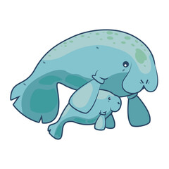 seacow mom and baby