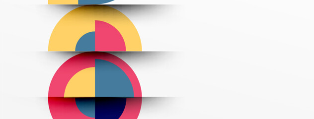 Obraz premium Geometric design abstract background - circles squares