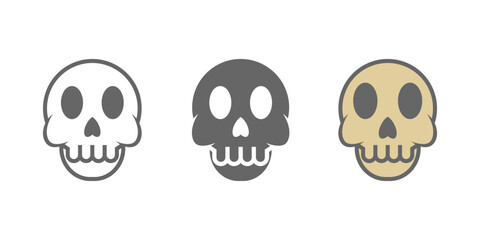 skull design for danger or caution signs fits in several objects