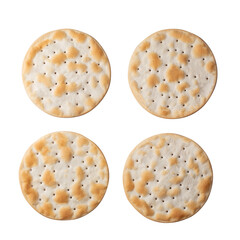 Sweet round cookies, baked to perfection, isolated on a white background