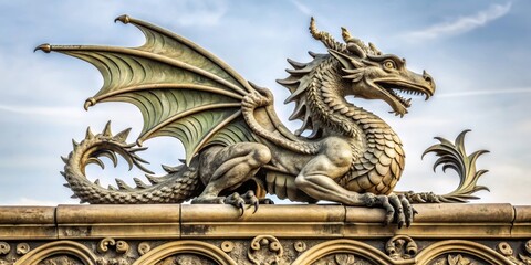 Dragonni?re is a decorative architectural element reminiscent of a dragon, often found on rooftops or gates, dragon