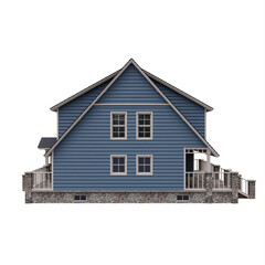 Blue Classic Style Exterior House