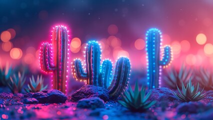 Neon cacti