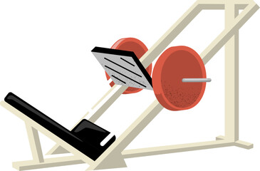 Vector Illustration of Leg Press Gym Equipment