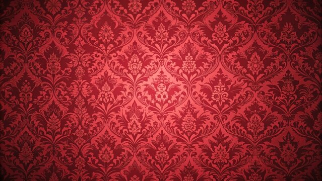 Elegant red damask pattern background perfect for luxury design projects