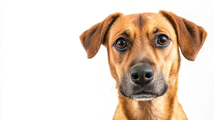 Obraz premium dog with a animal shelter, white background,