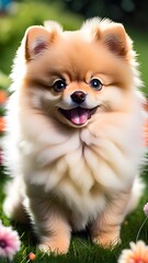 pomeranian dog portrait