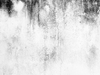 Water Stain on White Concrete Wall Texture Background.