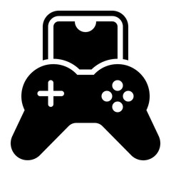 mobile game, mobile, gaming, smartphone, gaming mobile, game glyph or solid icon