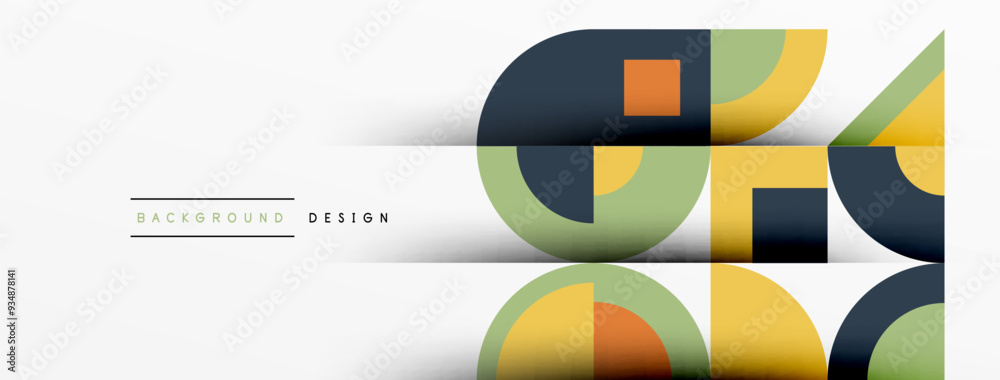 Aufkleber modern geometrical abstract background - circles. business or technology presentation design