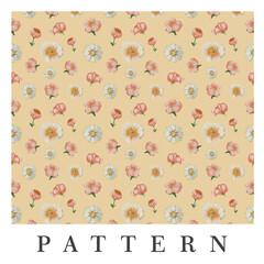 Pattern Cute design Animal and flowers