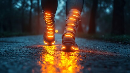 A person massaging their calf in pain, with radiating lines of red and yellow around the leg to visually emphasize the soreness