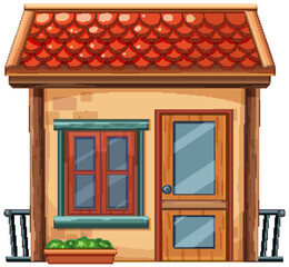 Charming Small House Illustration