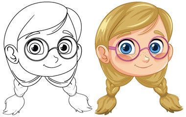 Smiling Girl with Glasses