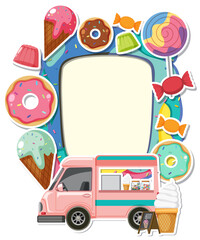 Naklejka premium Sweet Treats and Ice Cream Truck