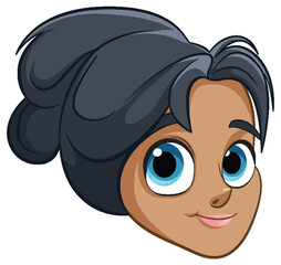 Smiling Cartoon Princess Portrait