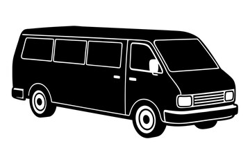 Van Illustration Vector Art - Cartoon Van Design, Vector Icon, Vehicle Clipart