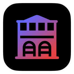 Obraz premium Editable fire station, factory, warehouse vector icon. Part of a big icon set family. Perfect for web and app interfaces, presentations, infographics, etc