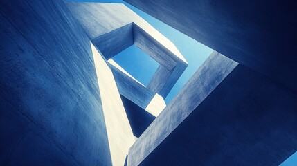 Obraz premium Concrete Geometry: Skyward Gaze