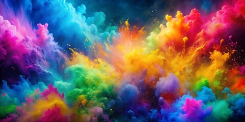Abstract and vibrant background with a multitude of colors