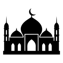 Islamic Mosque Logo Silhouette Vector Art Illustration