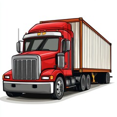 truck, transportation, trailer, cargo, vehicle