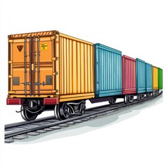 Obraz premium train, railroad, railway, transportation, locomotive, cargo