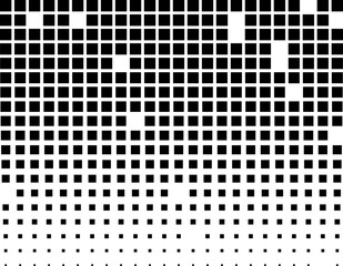 Pixel mosaic. Pixel decay illustration. Falling pixels. Abstract background.