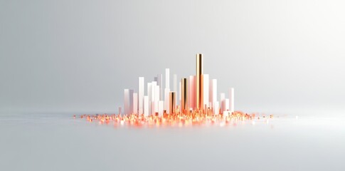 Fototapeta premium A stark and thought-provoking histogram graph plotted on a frequency axis, demonstrating the relationship between income distribution and economic inequality.