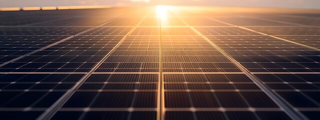 Gleaming Photovoltaic Solar Array Harnessing Renewable Energy in Sleek Architectural Design