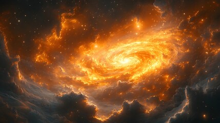 galactic vortex of cosmic radiance and ethereal stardust,captivating the viewer with its majestic,otherworldly beauty and visionary sci-fi aesthetics.