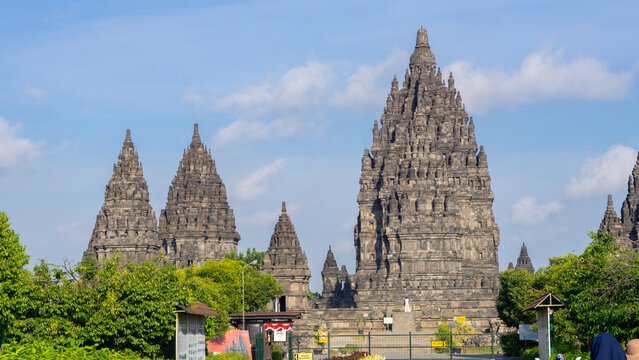A scene of Prambanan temple landscape