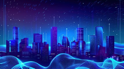 Embracing the Future: Smart City and Big Data Connection Technology Concept