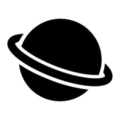 celestial equator, saturn, planet, astronomy, astronomical, rotation, orbit, satellite glyph or solid icon