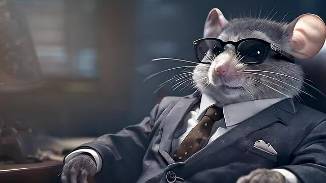 a rat in a suit