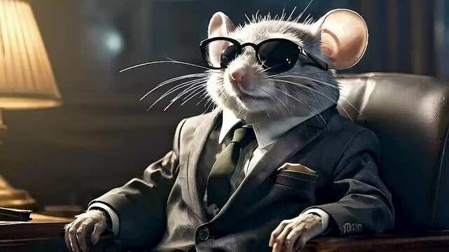 a rat in a suit