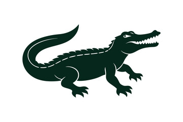 Fototapeta premium alligator silhouette image vector Design