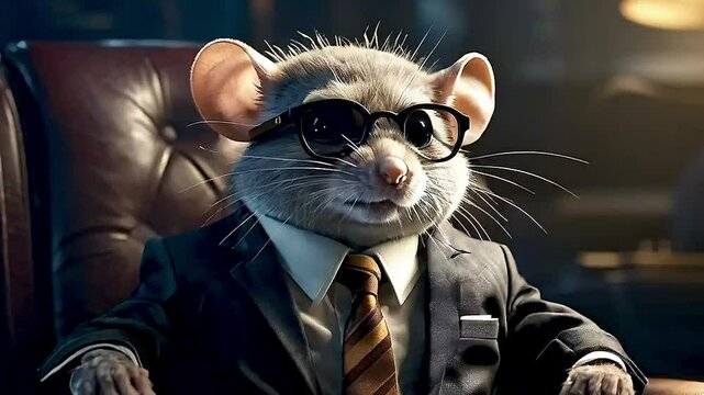 a rat in a suit