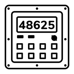 Keypad icon designed in line style 
