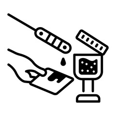 Check oil icon designed in outline style 