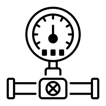 recommend clip art: Outline style icon of pressure meter 