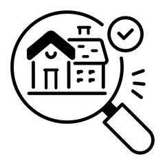 House search icon in outline style 